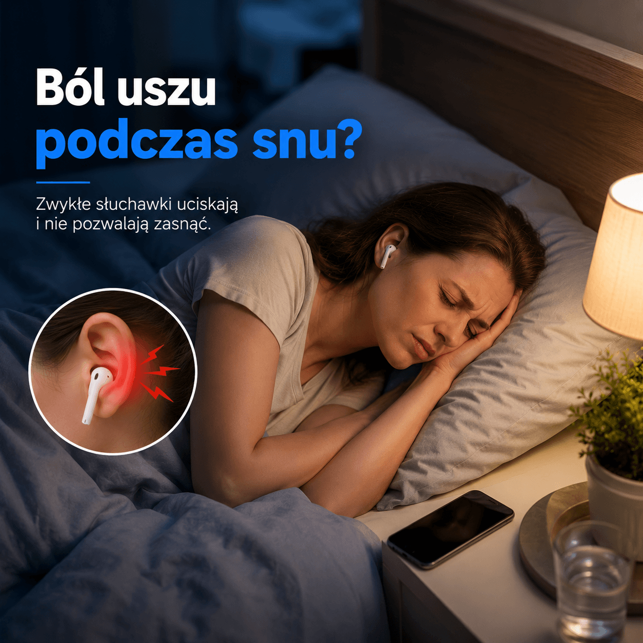 Quieto SleepBand - Zaśnij mimo Chrapania i Hałasu
