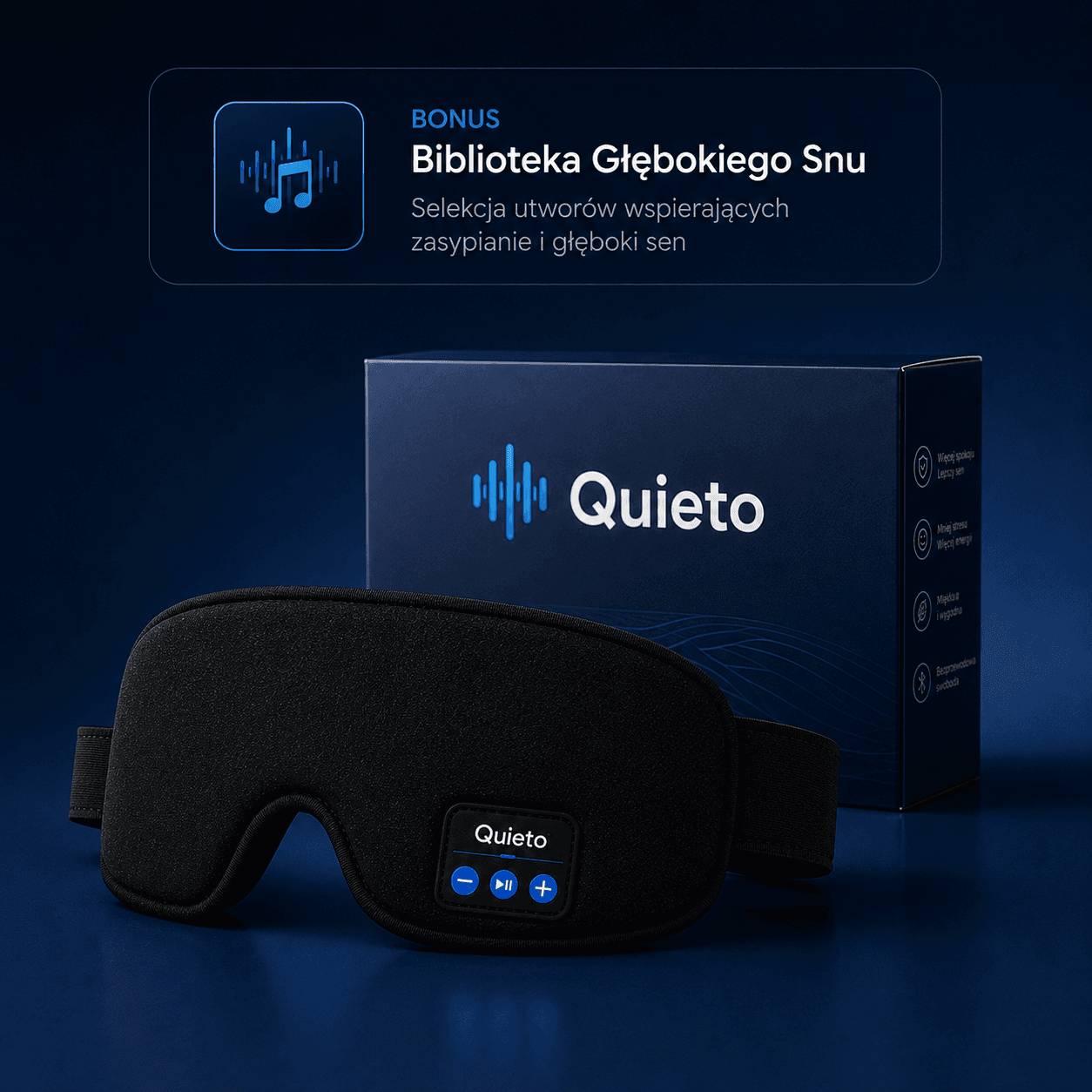 Quieto SleepBand - Zaśnij mimo Chrapania i Hałasu